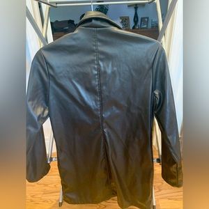 Amazon black faux leather blazer